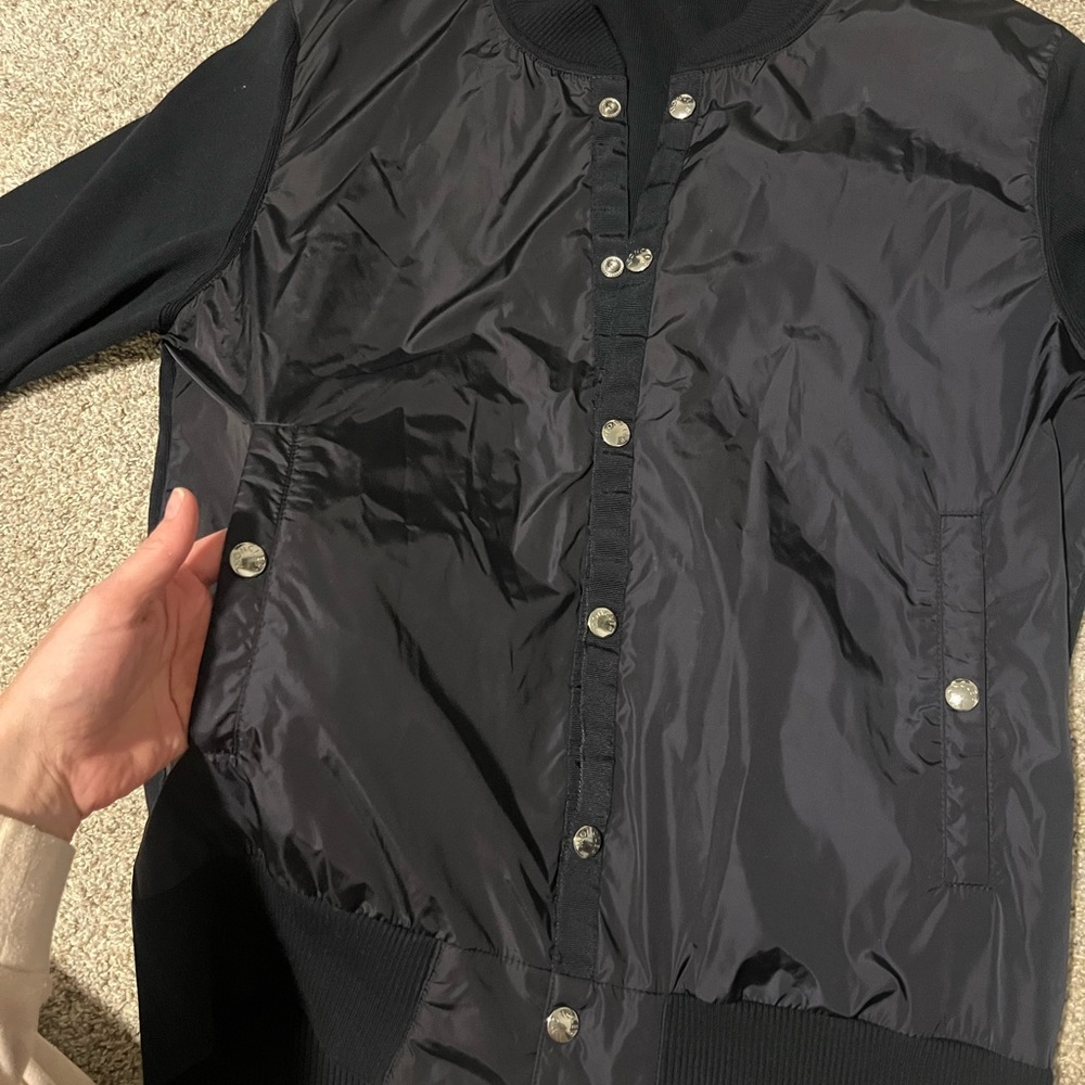 Moncler Black Varsity Bomber Jacket - Picture 6 of 9